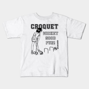 Lispe Croquet Wicket Good Fun! Kids T-Shirt